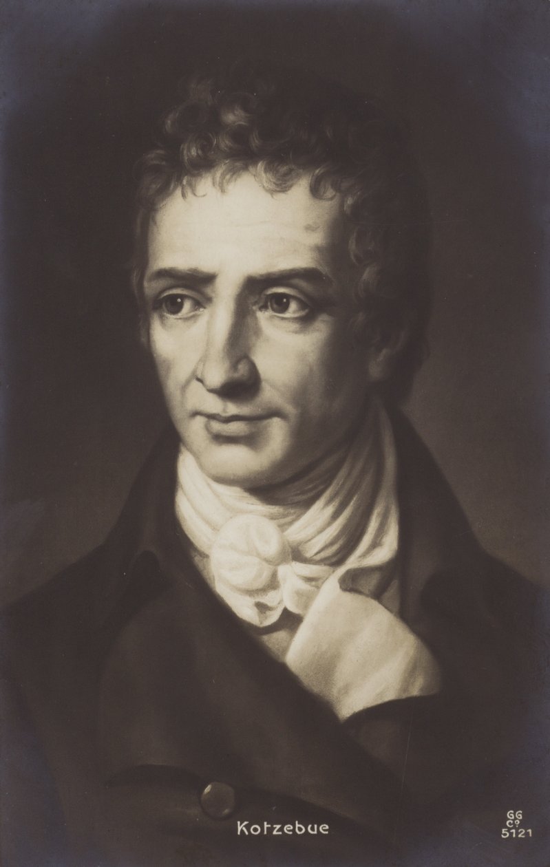 August Kotzebue (1761-1819), Duits dramaturg en schrijver (litho) door German School