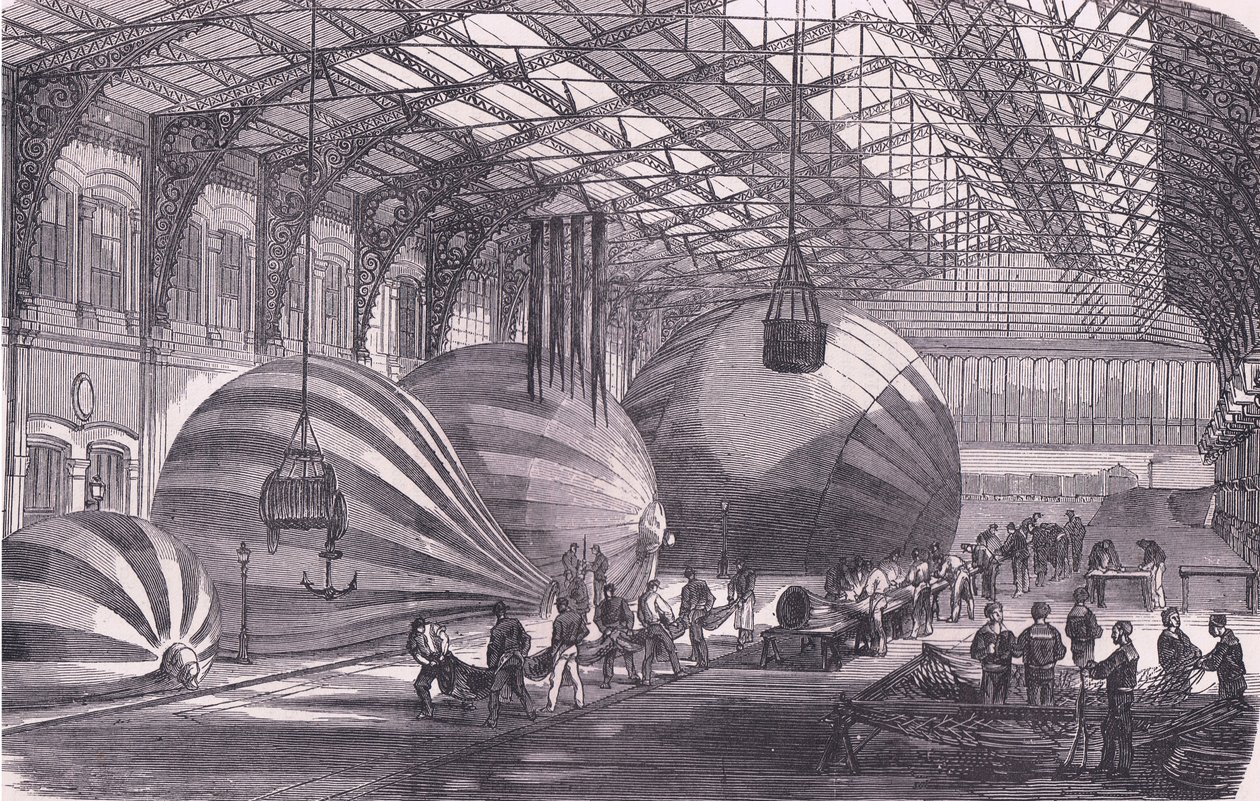 Ballonfabriek, Cassells Geschiedenis van de oorlog tussen Frankrijk en Duitsland uitgegeven door Cassell and Company Limited, ca. 1890 door German School