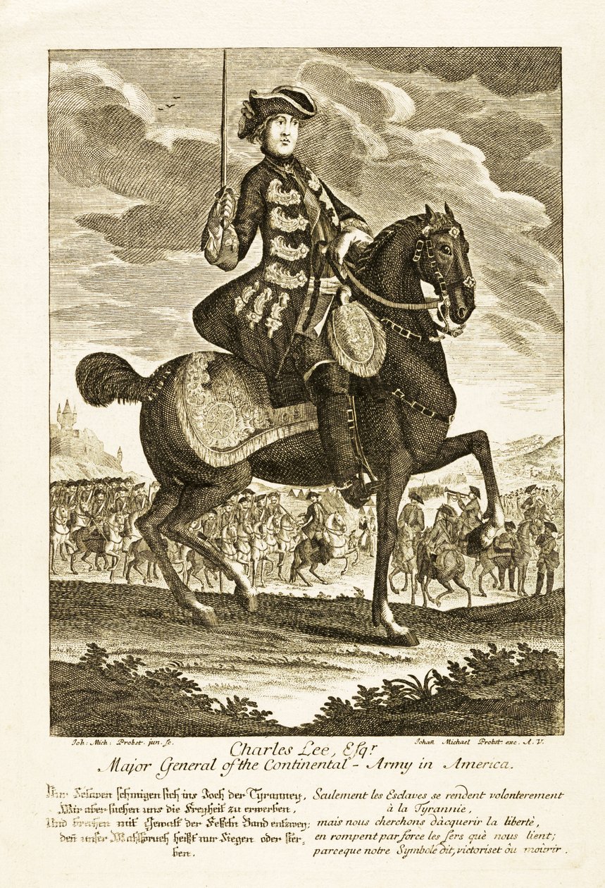 Charles Lee, Esq, generaal-majoor van het Continentale Leger in Amerika door German School