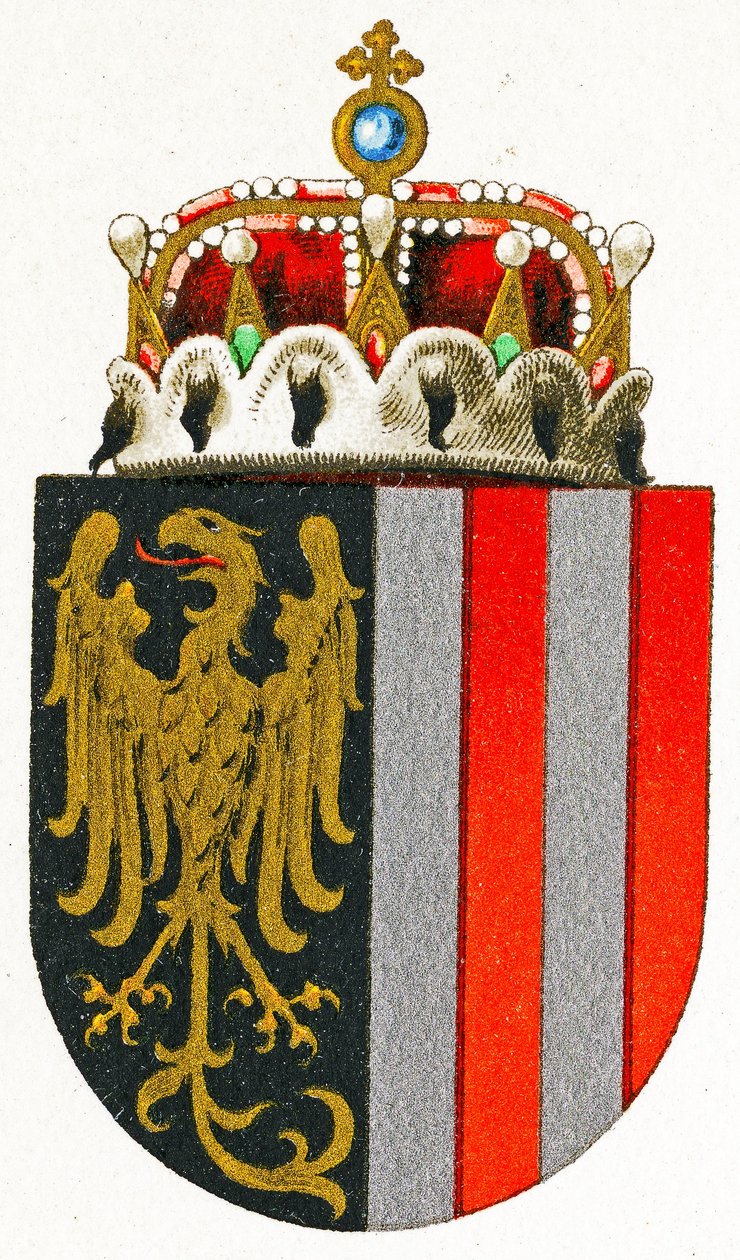 Wapen van Opper-Oostenrijk, ca. 1898 door German School