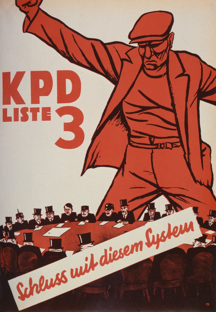 Verkiezingsposter van de Communistische Partij, 1932 door German School