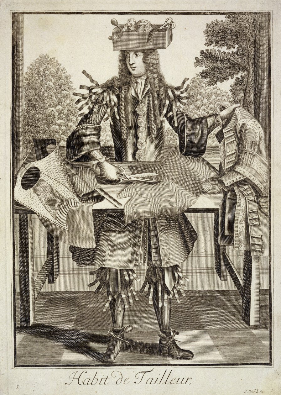 Kostuum voor een Kleermaker, uitgegeven door Gerard Valck (16512-1726) ca. 1690 door German School