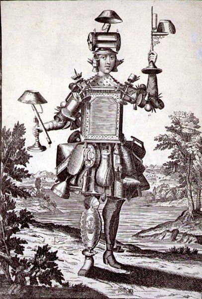 Kostuum voor een blikslager, uitgegeven door Gerard Valck, ca. 1690 door German School