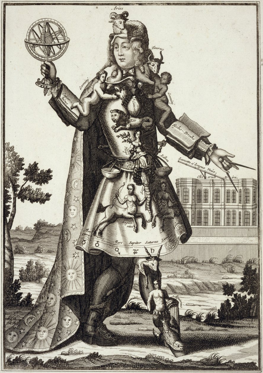 Kostuum voor een Astroloog, uitgegeven door Gerard Valck (16512-1726) ca. 1690 door German School