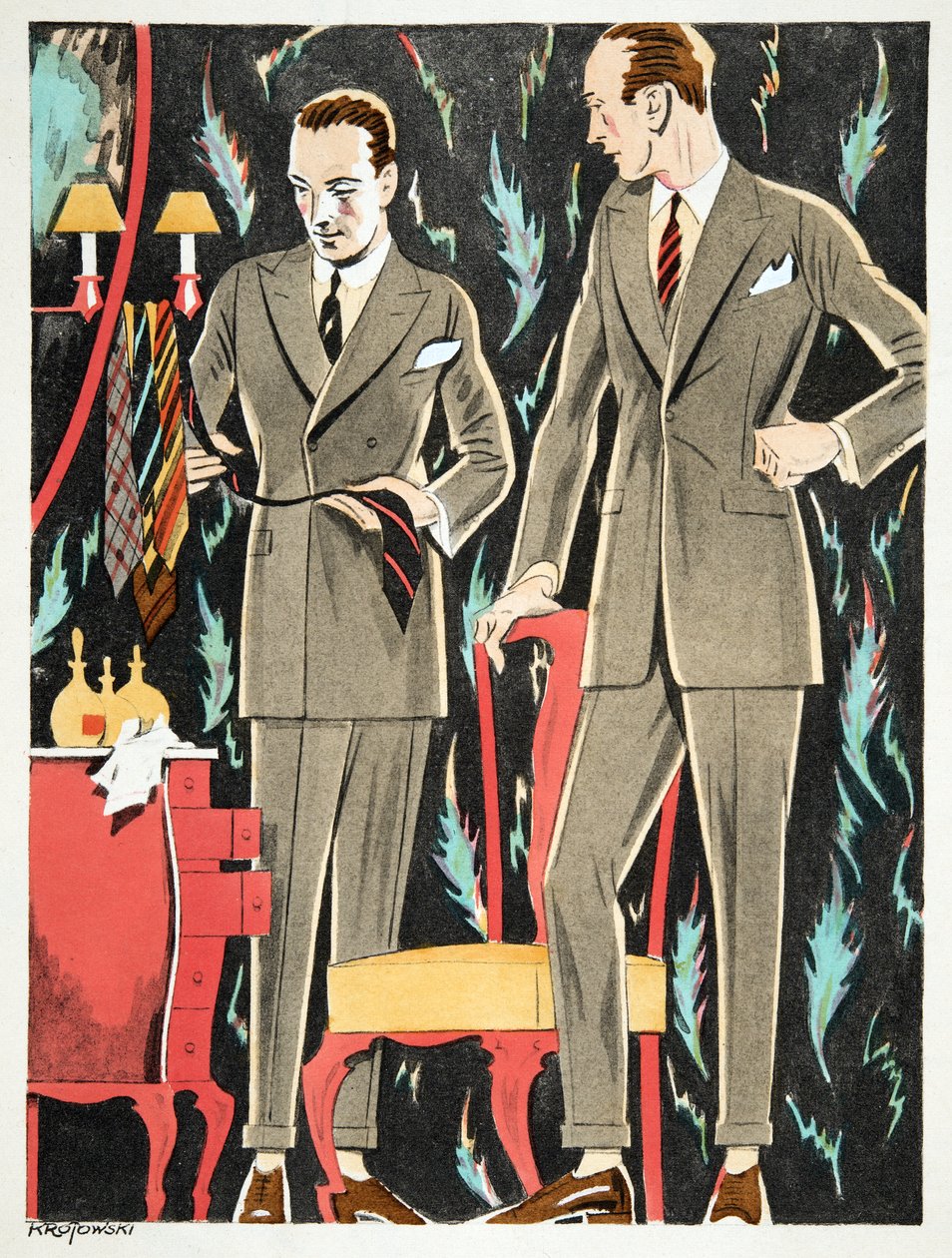 Der Arbiter, outfits door Fasskessel & Muntmann, uit Styl, uitgegeven 1922 door German School