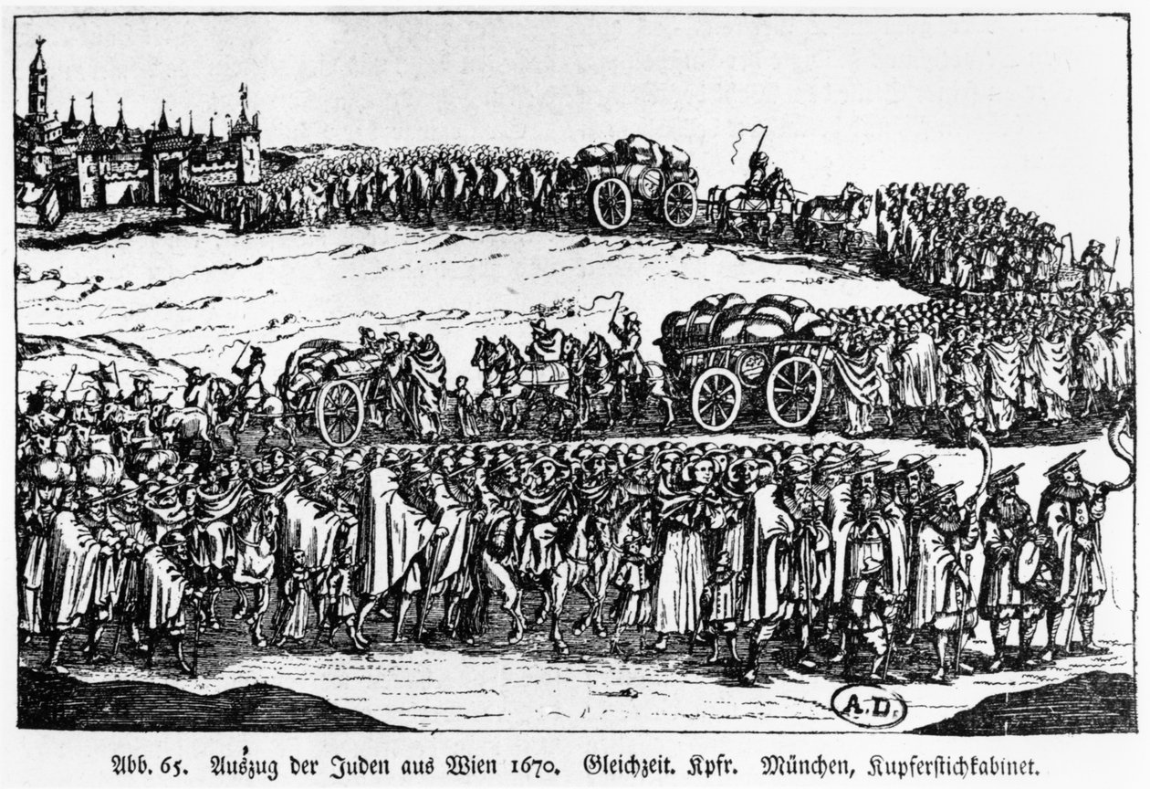 Verdrijving van Joden uit Wenen, 1670 door German School