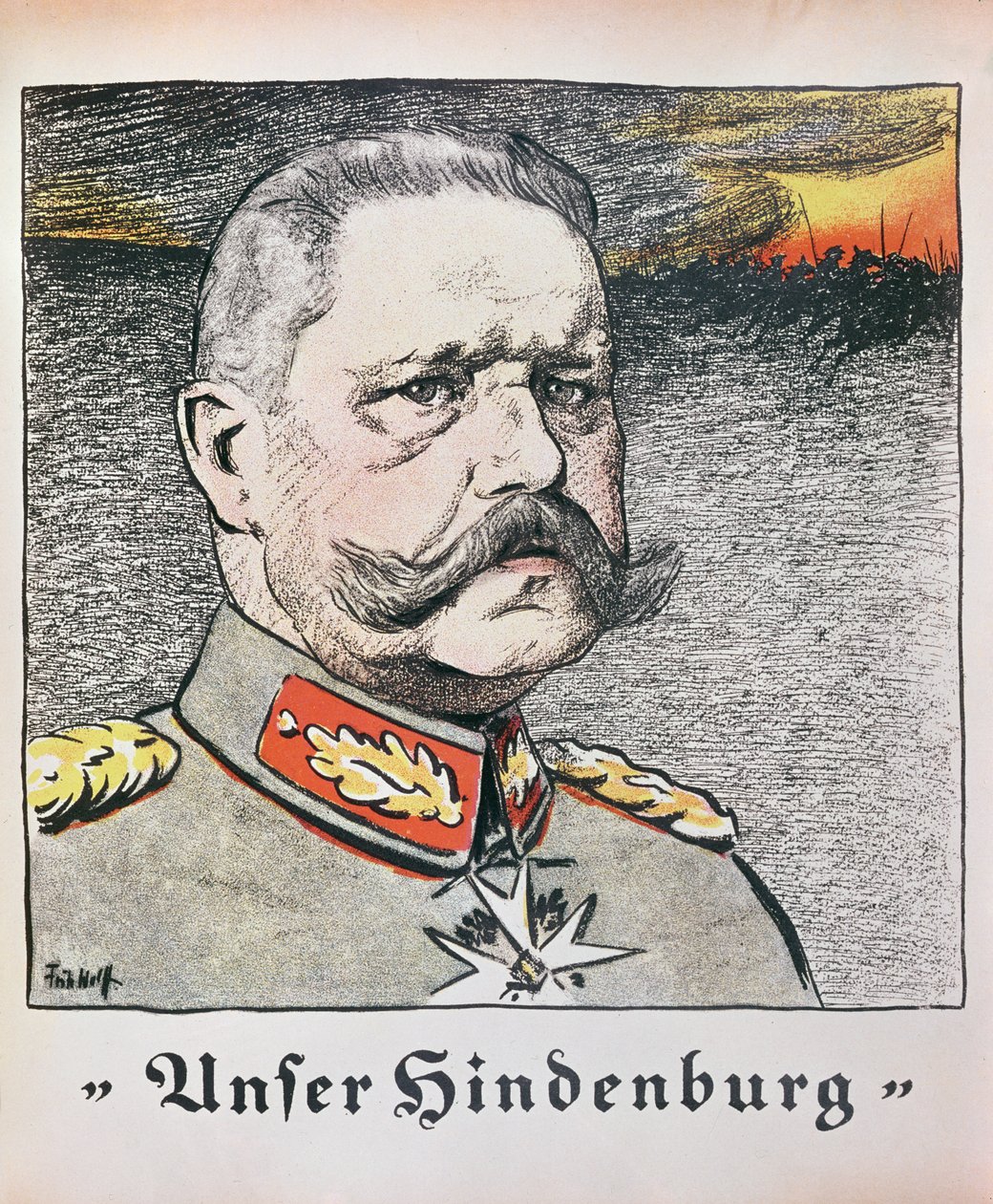 Veldmaarschalk Paul Von Hindenburg (1857-1934) 1914 door German School