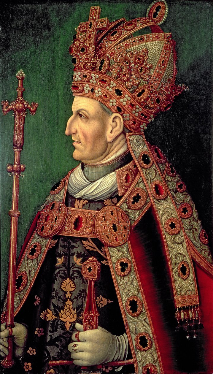 Frederik III van Duitsland (1415-93) Heilige Roomse Keizer, 5e Hertog van Oostenrijk, Vader van Keizer Maximiliaan I (1459-1519) door German School