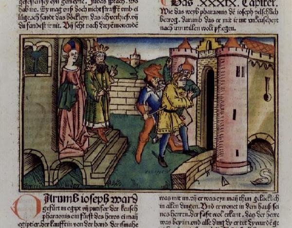Genesis 39 19-23 Onschuldige Jozef wordt gevangengezet, uit de 