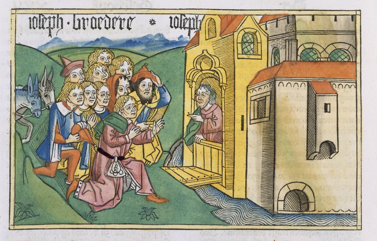 Genesis 42 1-5 De broers van Jozef arriveren in Egypte, uit de 