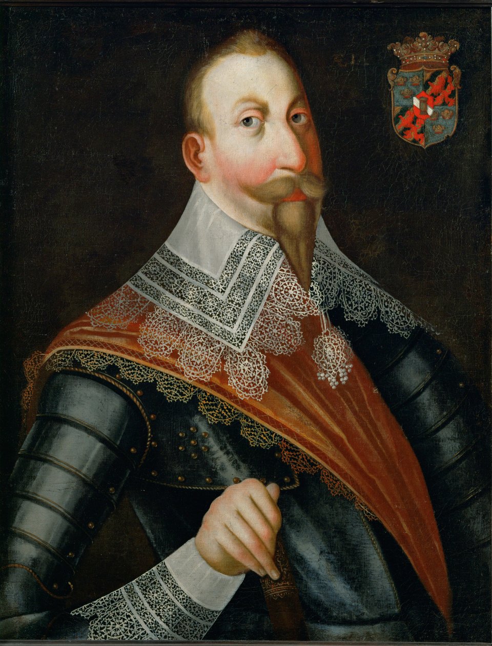 Gustav Adolph, koning van Zweden ... (schilderij op doek) door German School