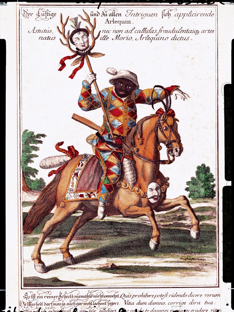 Harlekijn te paard door German School