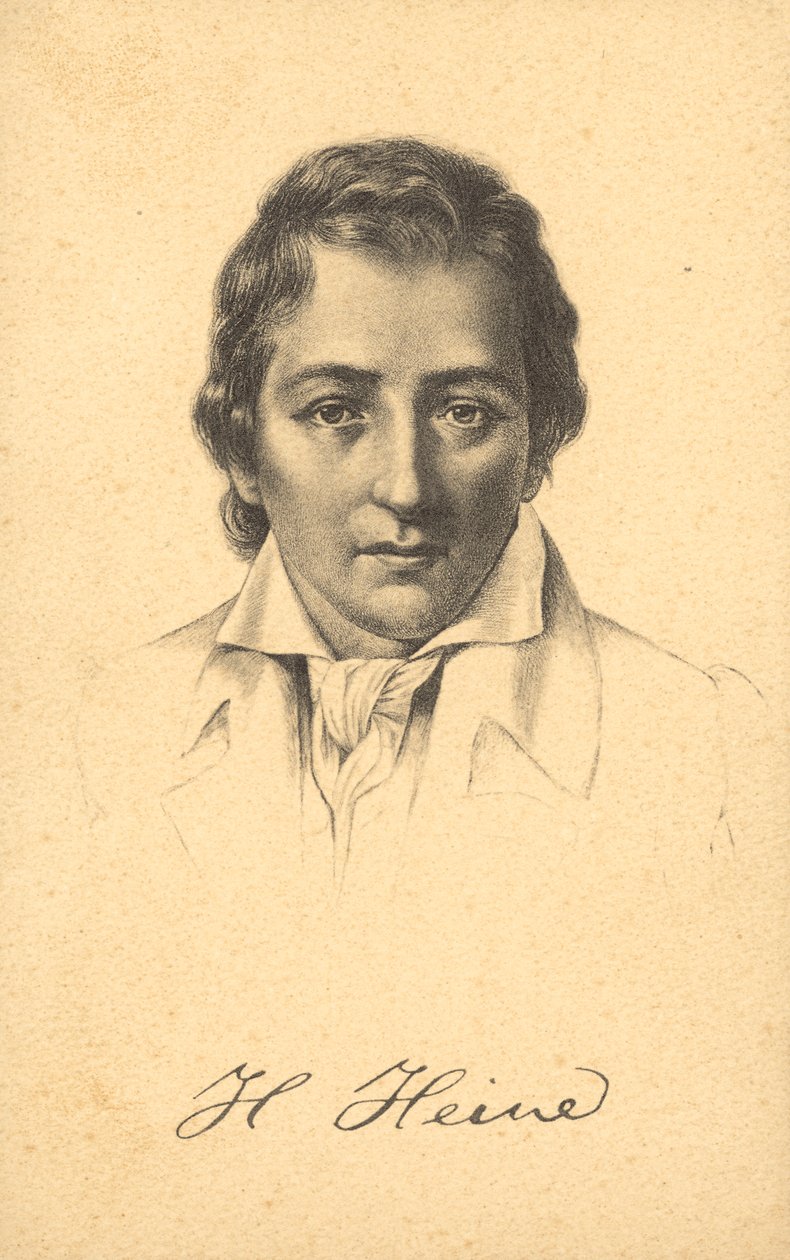 Heinrich Heine (litho) door German School