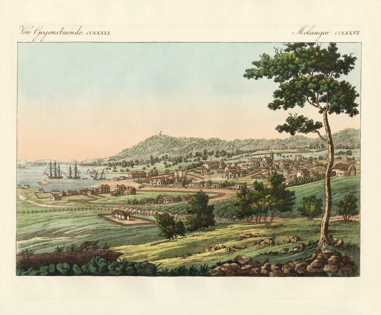 Hobart Town op Van Diemens Land door German School