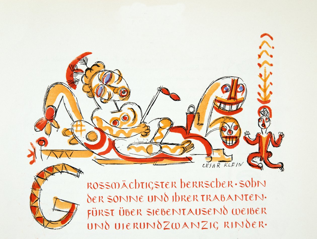 Illustratie uit Styl, pub.1922 (pochoirdruk) door German School
