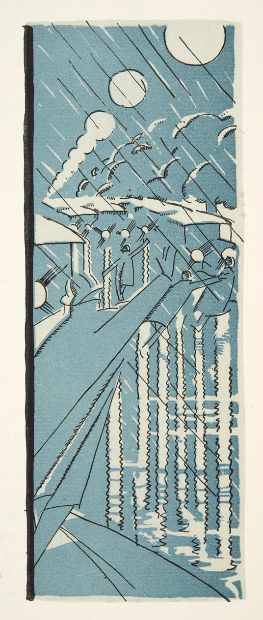 Illustratie uit Styl, pub.1922 (pochoirdruk) door German School