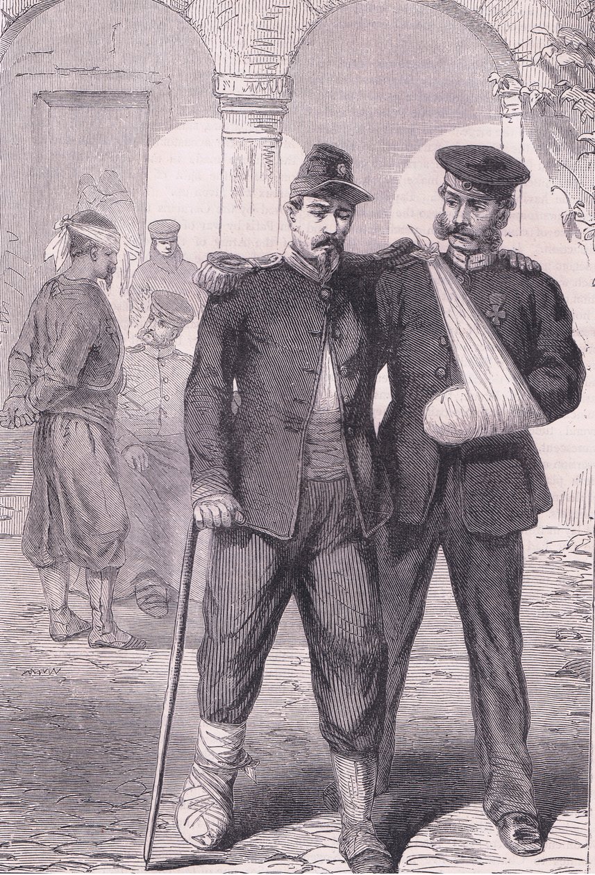 In het ziekenhuis, Cassells Geschiedenis van de oorlog tussen Frankrijk en Duitsland uitgegeven door Cassell and Company Limited, ca. 1890 door German School