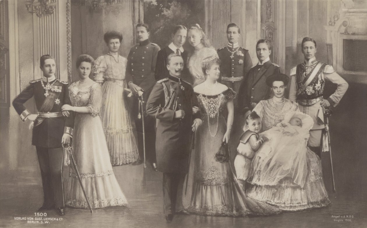 Keizer Wilhelm II van Duitsland en zijn gezin door German School