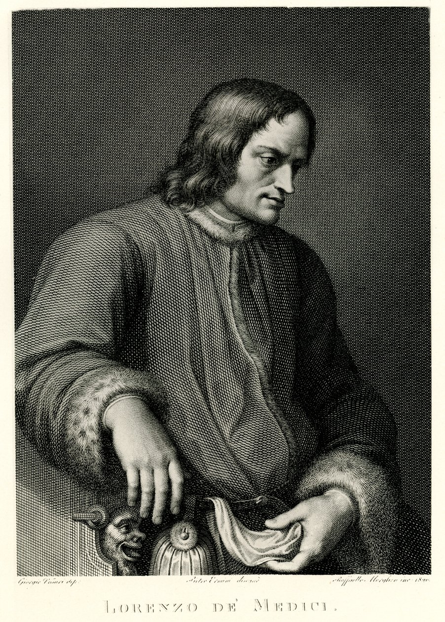 Lorenzo de Medici, 1884-90 (fototype) door German School