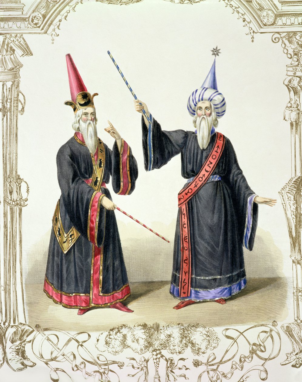 Goochelaars op het Carnaval in Berlijn, 1836 door German School