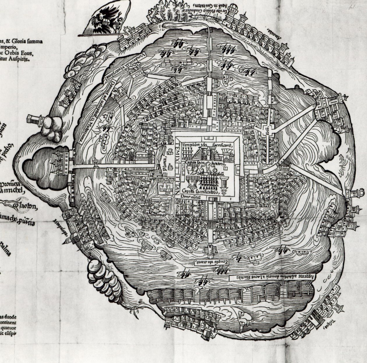 Kaart van Tenochtitlan uit 
