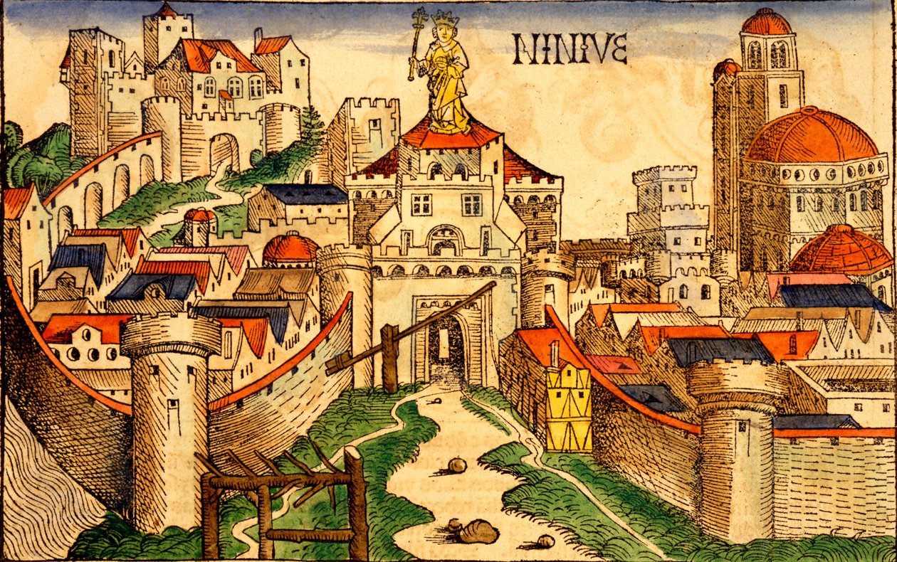 Nineve, uit Liber Chronicarum door Hartmann Schedel, 1493 door German School