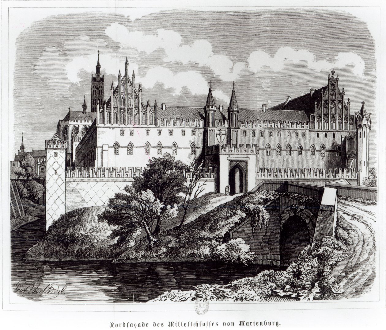 Noordgevel van het Kasteel van Marienburg door German School