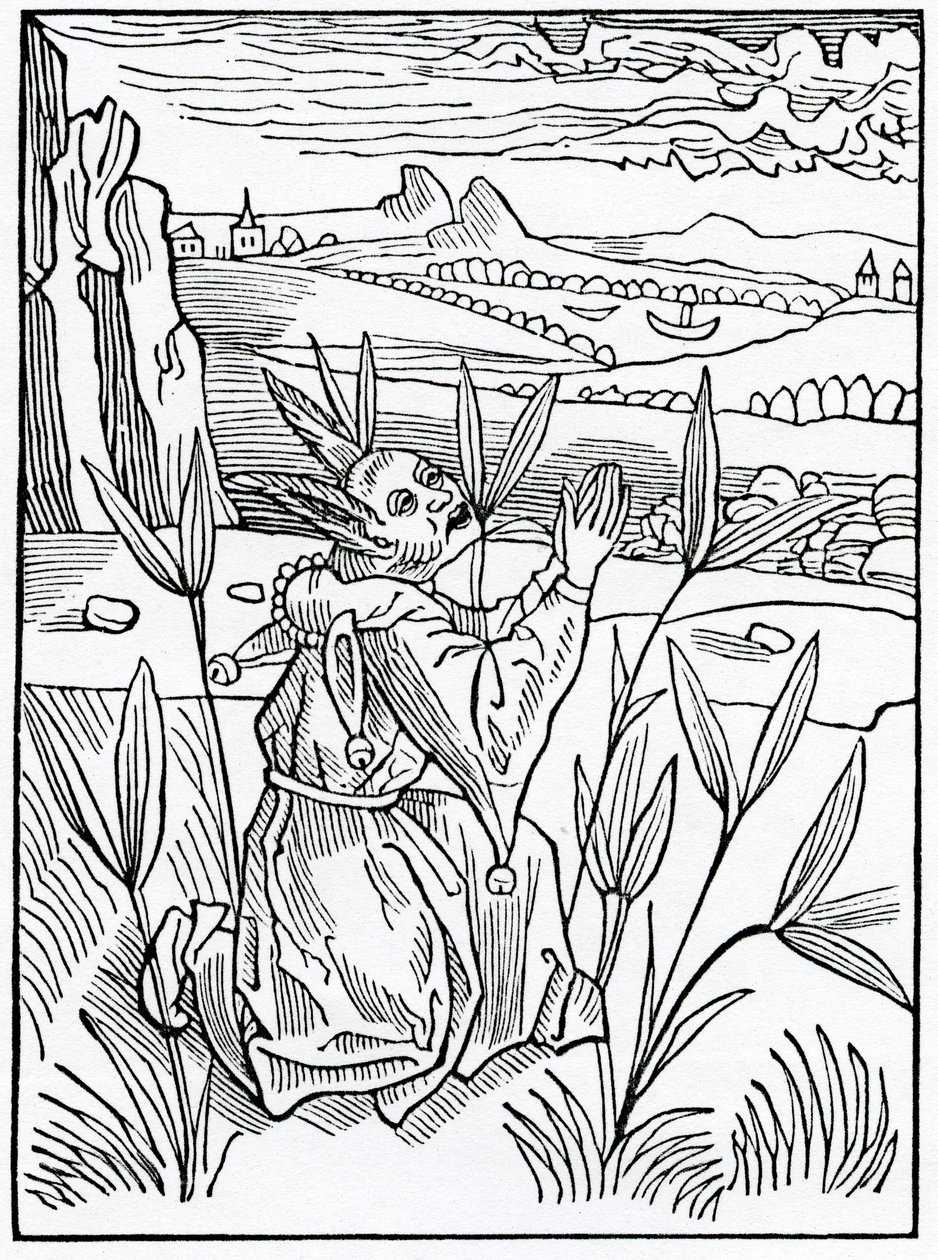 Over nutteloze en ijdele gebeden, geloften en verzoeken, illustratie uit Alexander Barclay