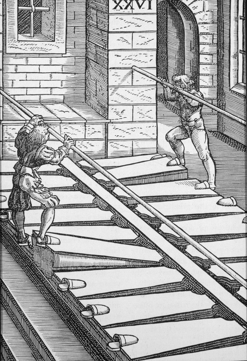 Orgelbalgen en blazers in de kathedraal van Halberstadt, uit 