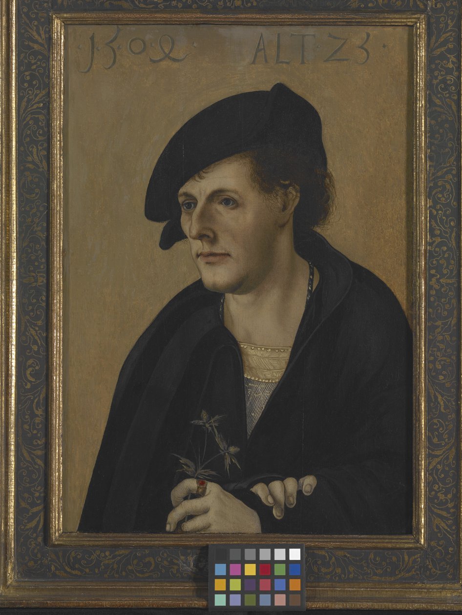 Portret van een jonge man door German School