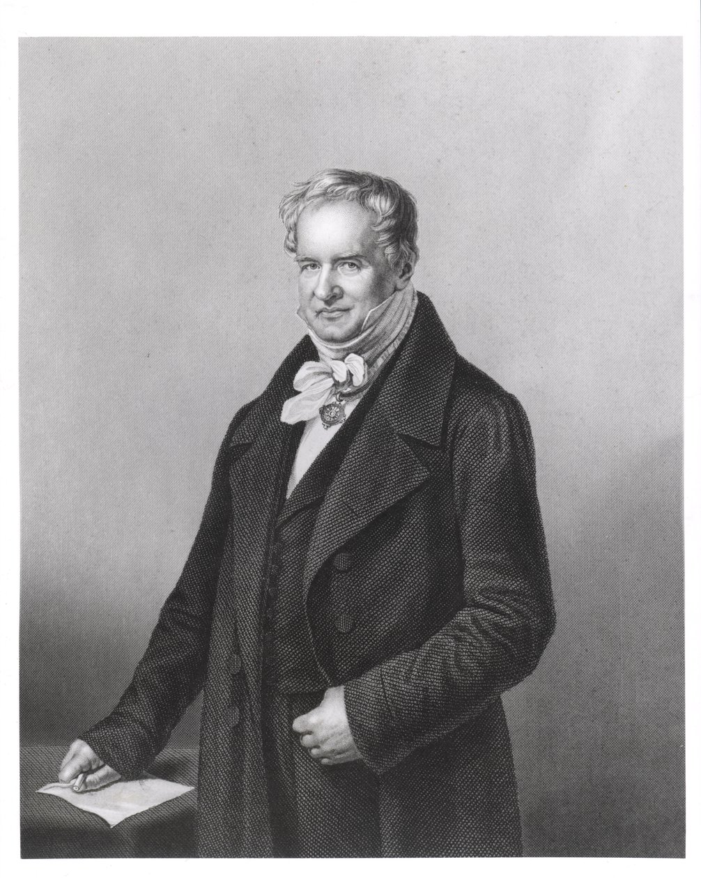 Portret van Baron Alexander von Humboldt (1769-1859) door German School