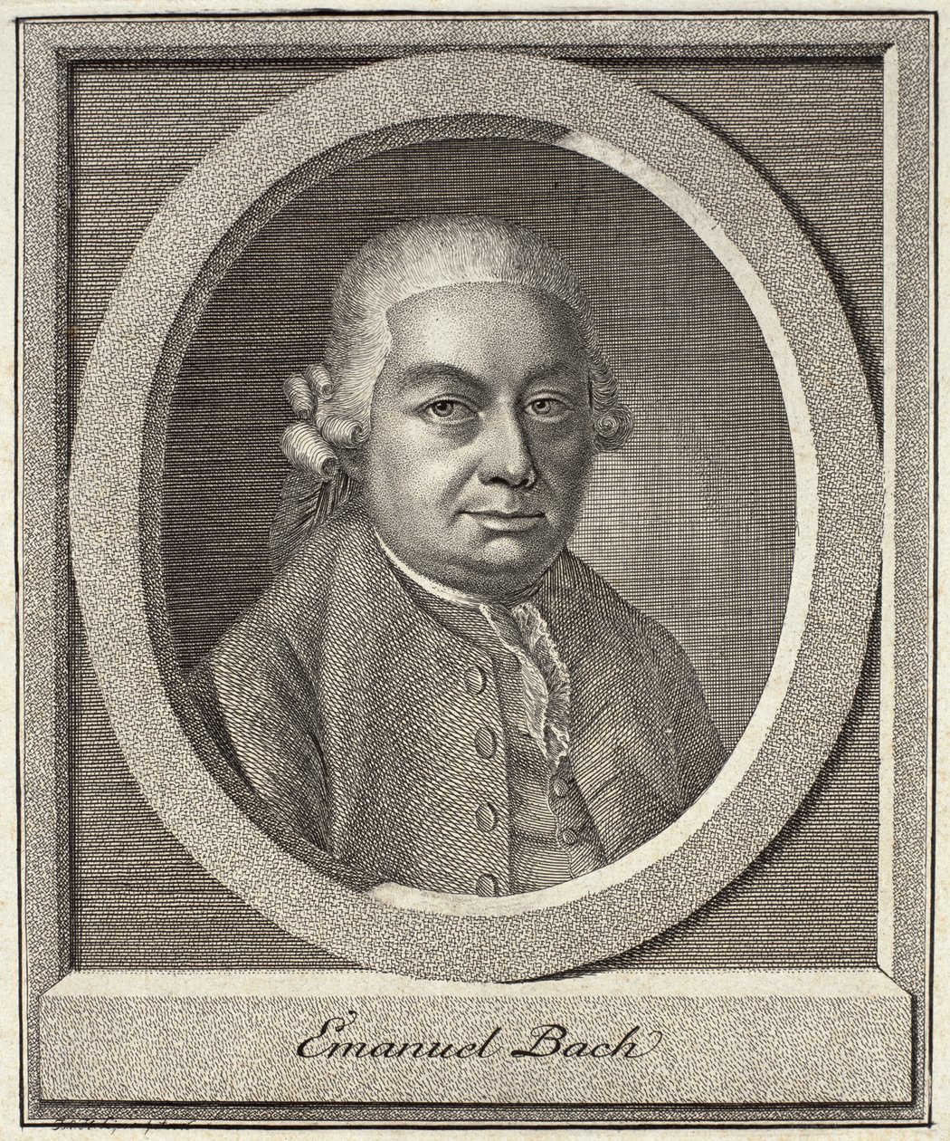 Portret van Carl Philipp Emanuel Bach (1714-88) door German School