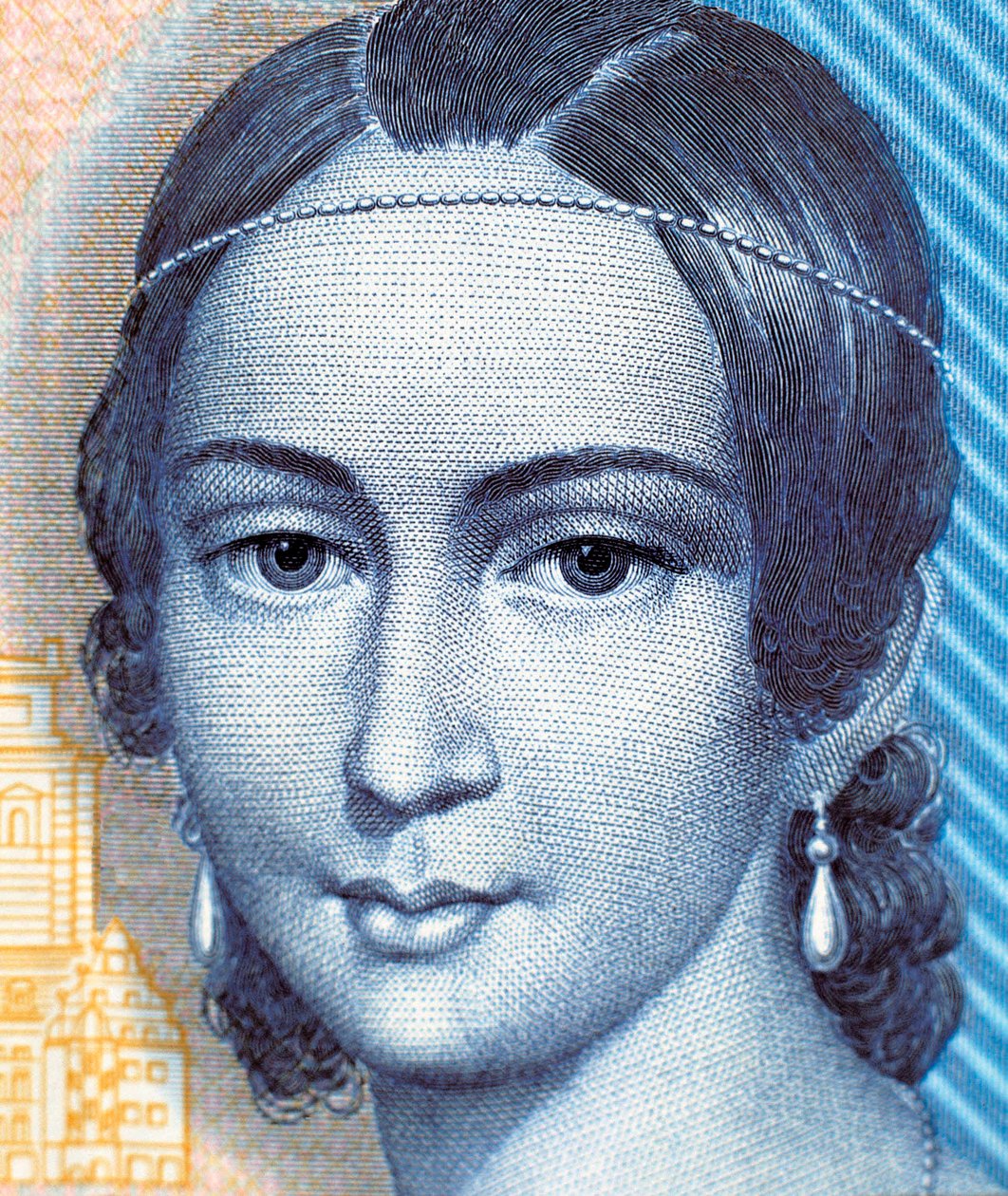 Portret van Clara Schumann op 100 mark bankbiljet, voorzijde door German School