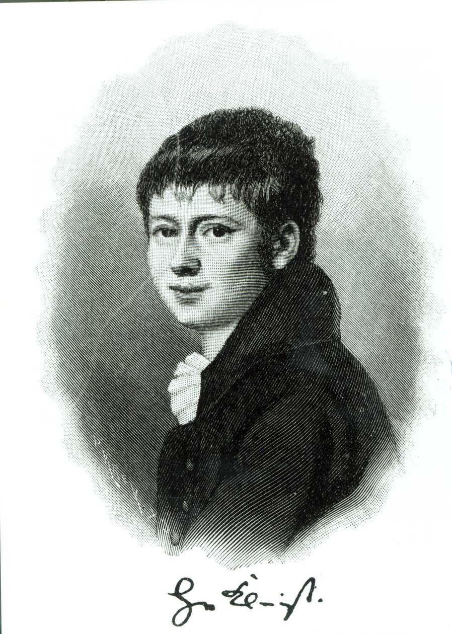 Portret van Heinrich von Kleist als kind door German School