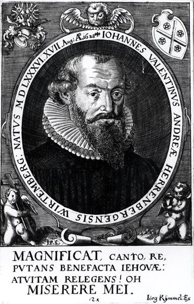 Portret van Johann Valentine (geb.1586) van Herrenberg en Wurtemberg, gegraveerd door Iorg Rijmmel, 17 augustus 1628 door German School