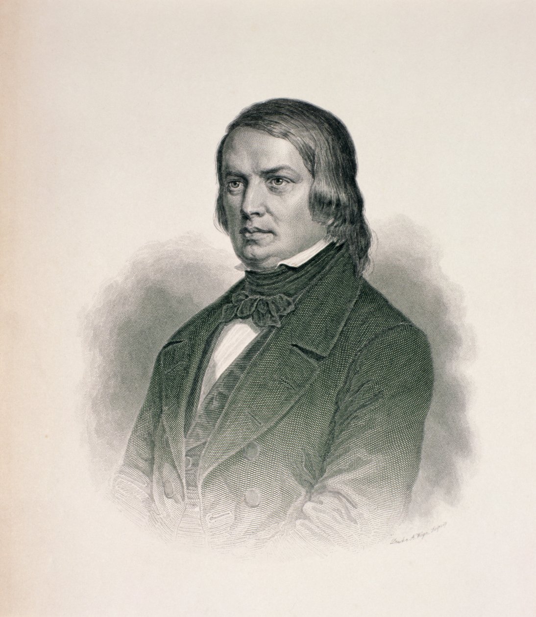 Portret van Robert Schumann (1810-56) door German School
