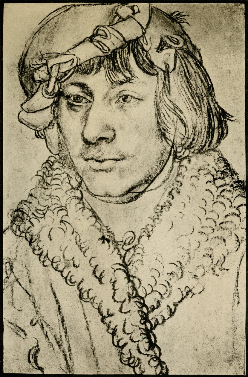 Portret van een man door German School