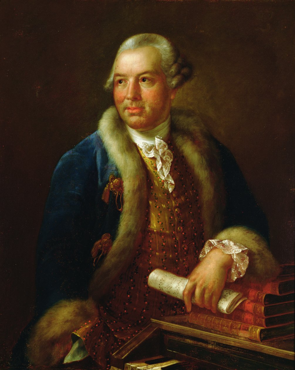 Portret van de Duitse componist Christoph Willibald von Gluck (1714-1787) door German School