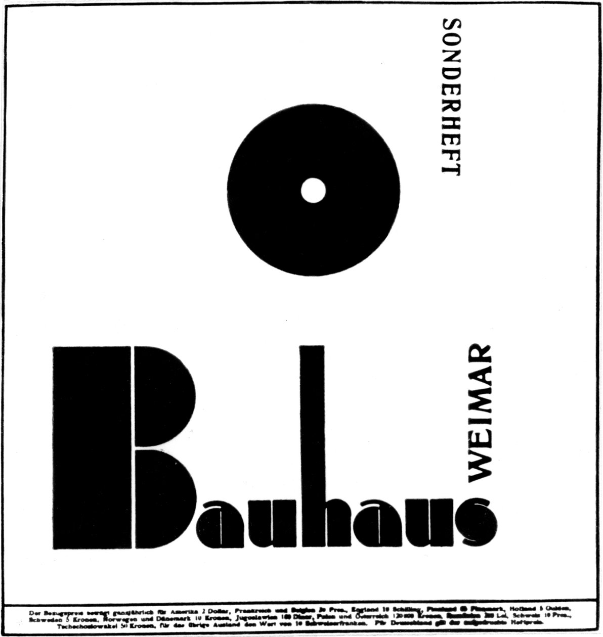 Poster voor het Bauhaus (print) door German School