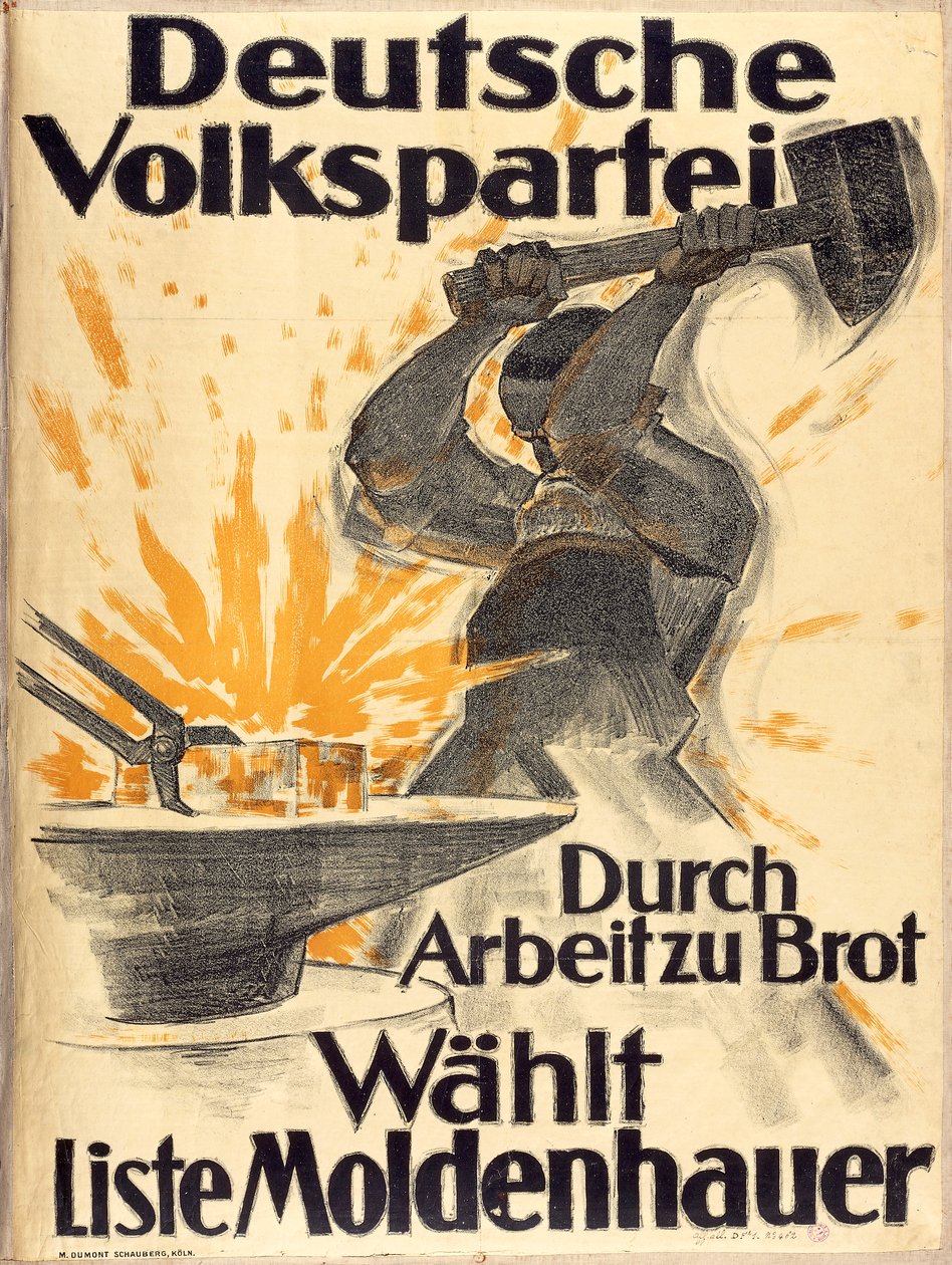 Poster voor de Duitse Volkspartij door German School