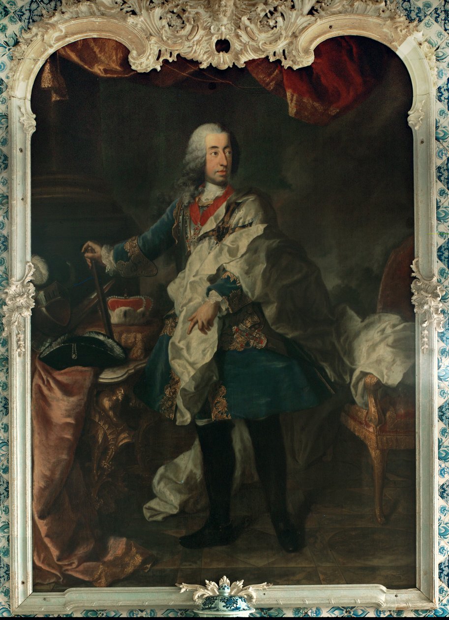 Prins keurvorst Clemens August, aartsbisschop van Keulen ... (olieverf op doek) door German School