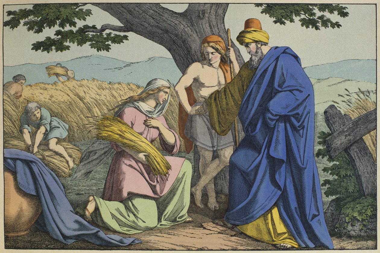 Ruth en Boaz, illustratie uit L