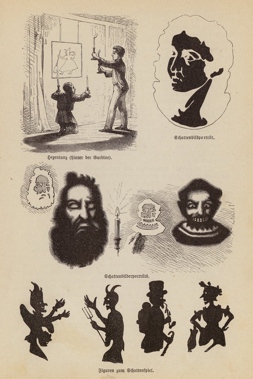 Schaduwspel (gravure) door German School