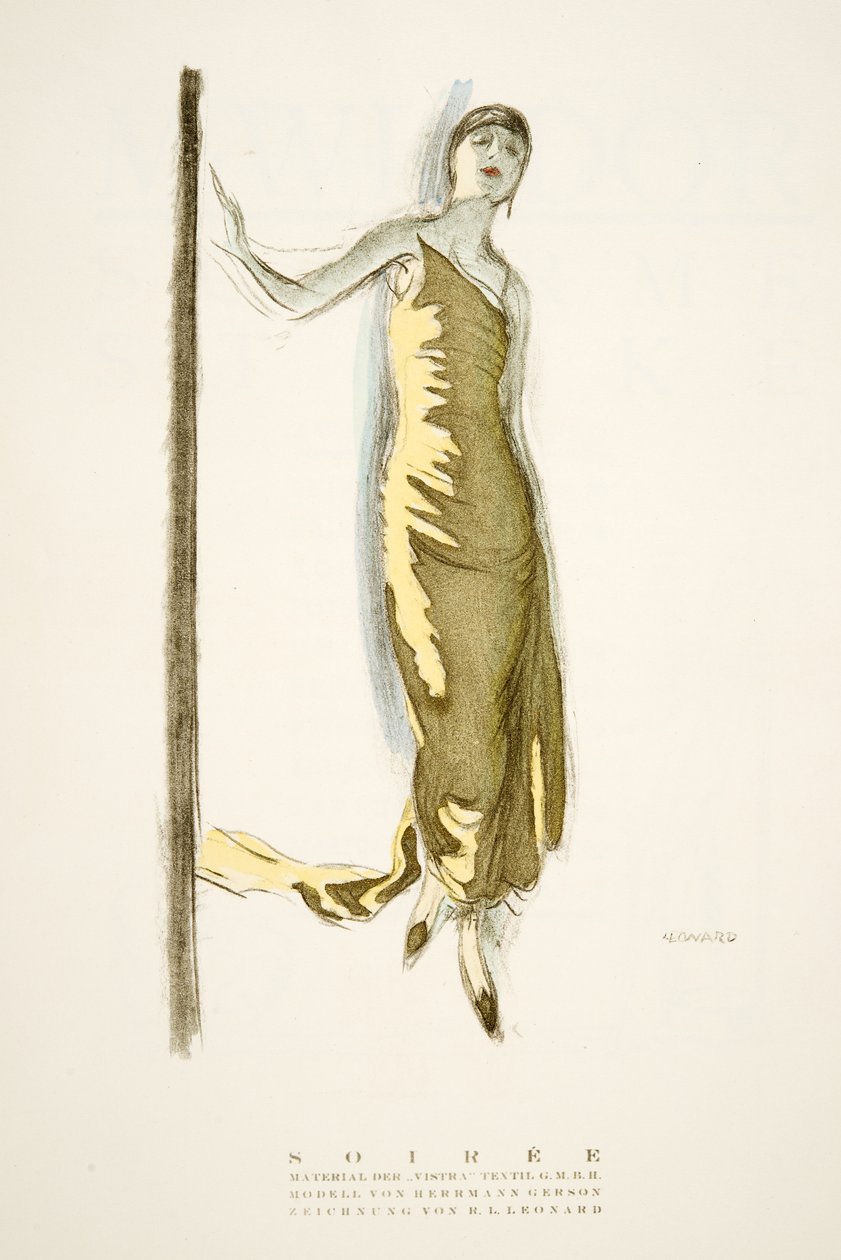 Soirée, uit Styl, geb. 1922 (sjabloondruk) door German School