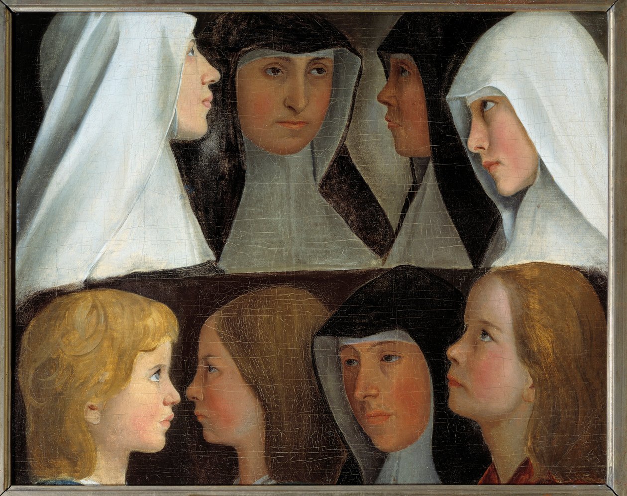 Studies van postulanten en novice nonnen van de Orde van Sint-Benedictus door German School