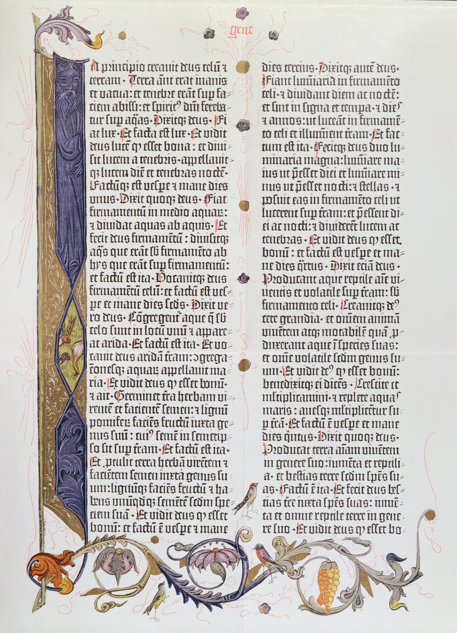 De 36-regelige Bijbel, gedrukt door Gutenberg door German School