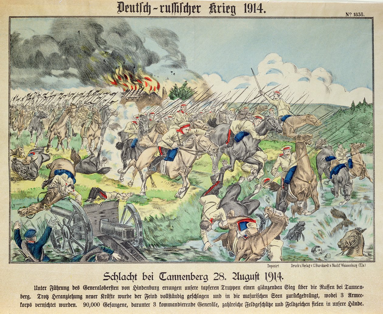 De Slag bij Tannenberg, 24 augustus 1914 door German School