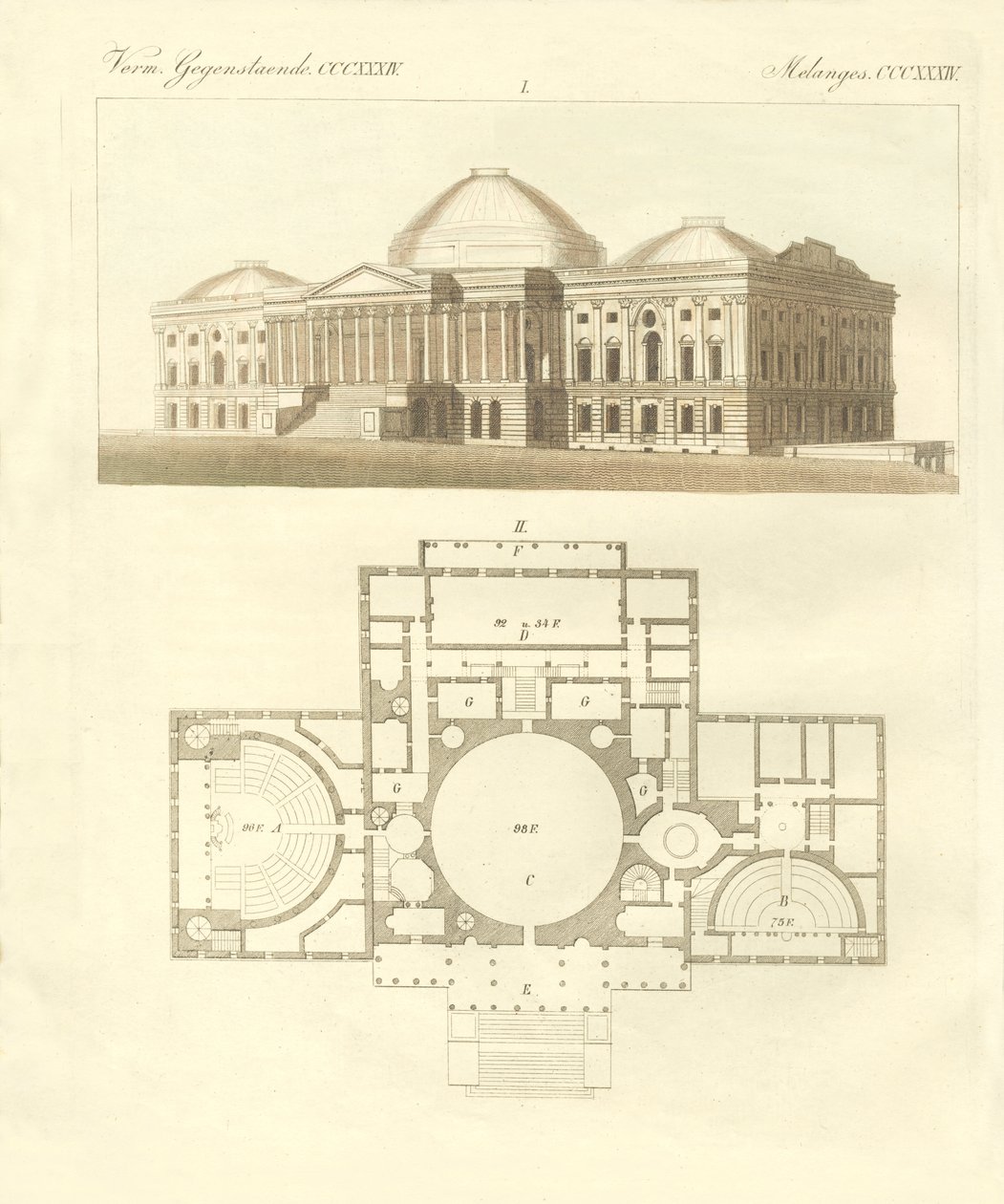 Het Capitool van de Verenigde Staten in Washington (gekleurde gravure) door German School