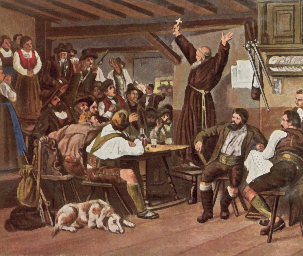 De kapucijner monnik Haspinger door German School