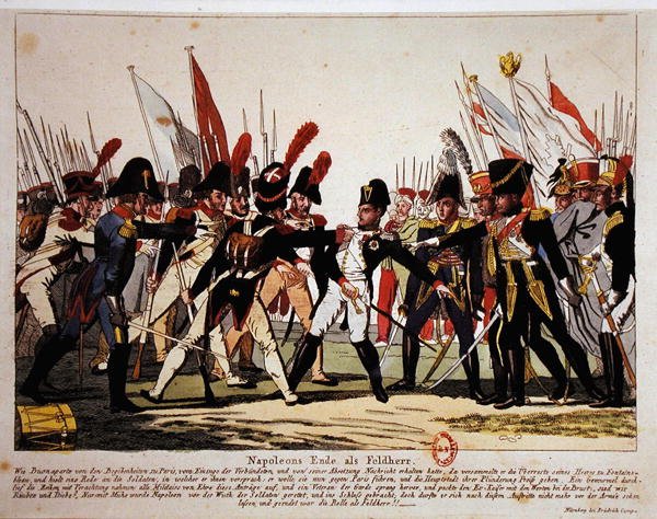 Het einde van Napoleon (1769-1821) als generaal in 1815 door German School